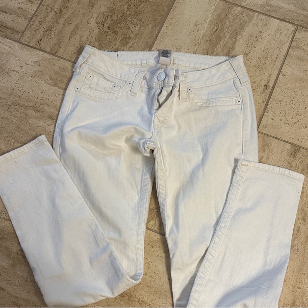True Religion Off-White Denim Jeans